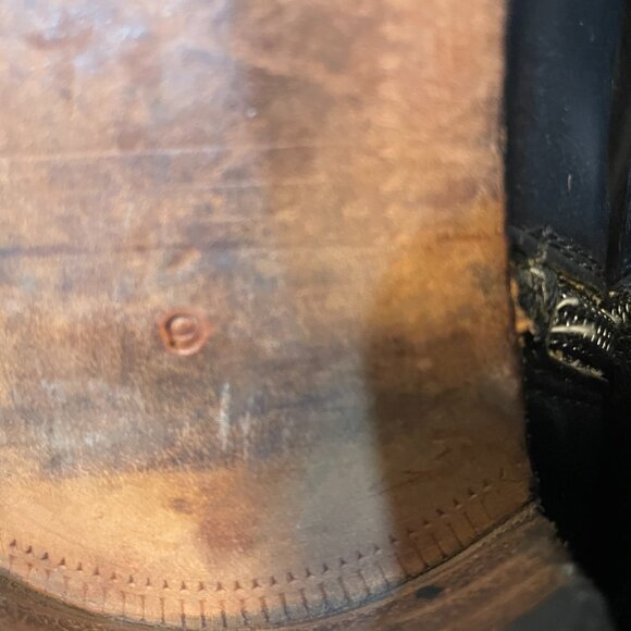 Vintage 60's Beatle ankle side-zip boots brown leather 9 Mod Hip - Picture 7 of 8